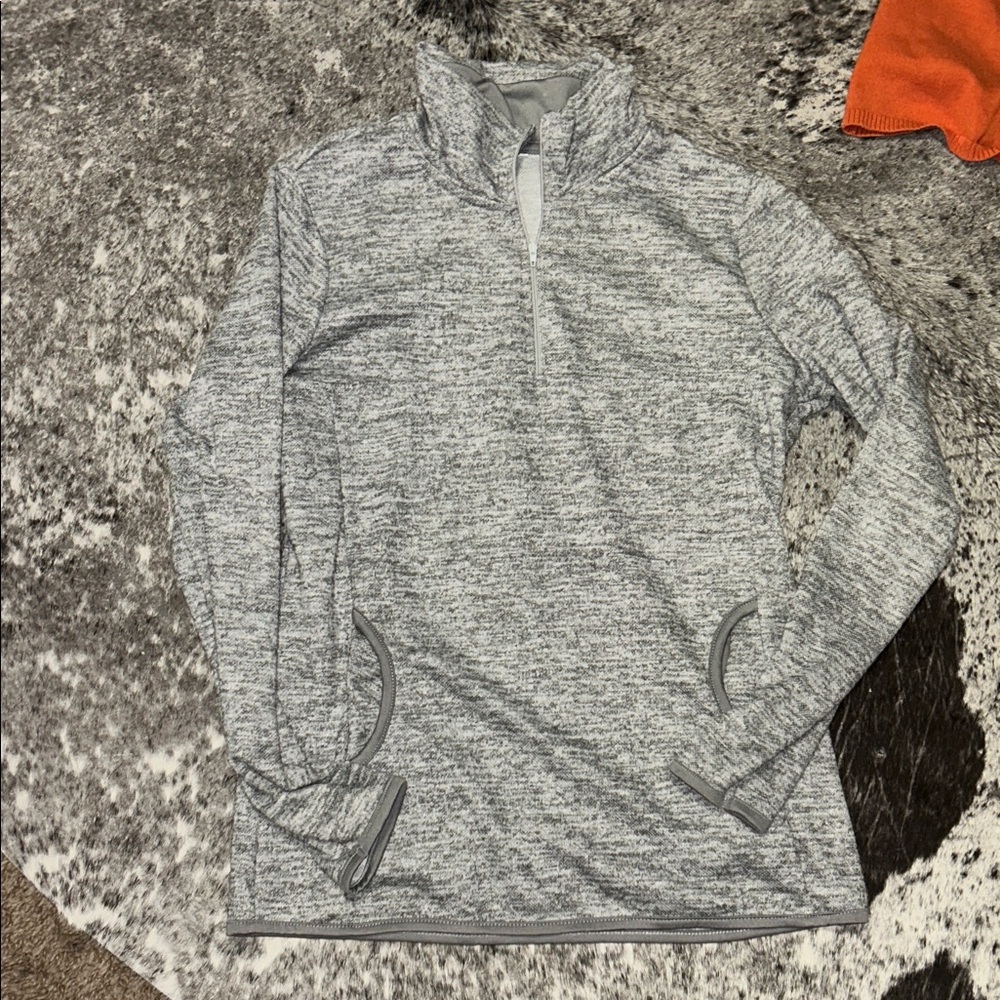 Women’s Gray Quarter-Zip Sweater